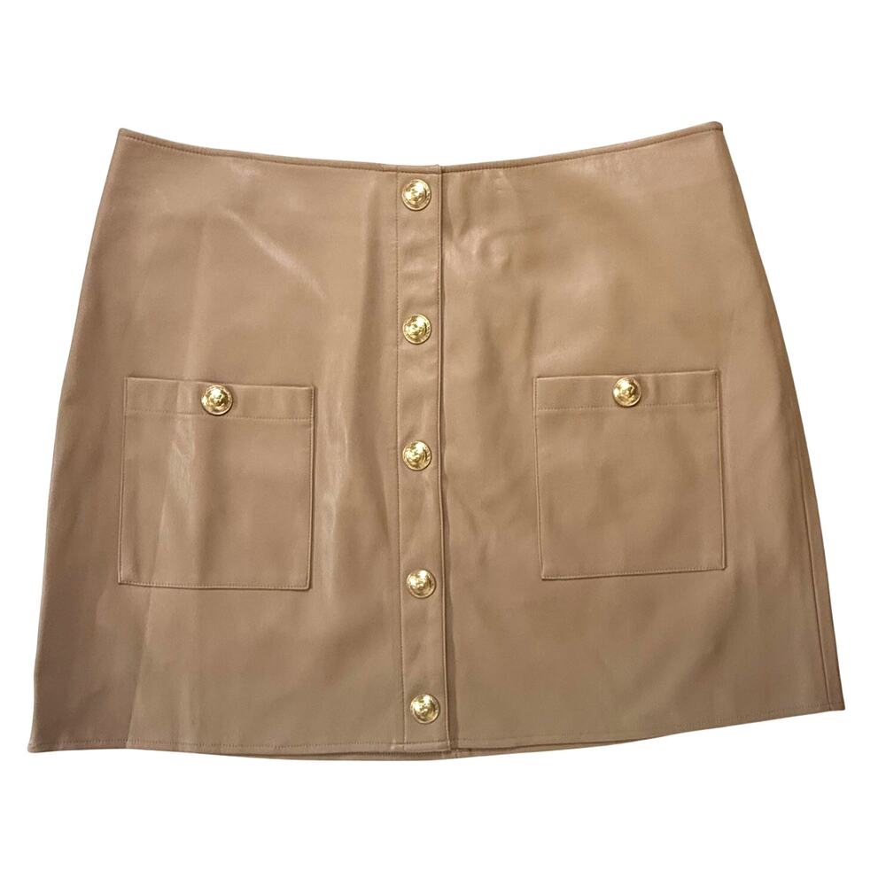 L'AGENCE Truman Vegan Leather Mini Skirt - Picture 7 of 11